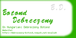 botond debreczeny business card